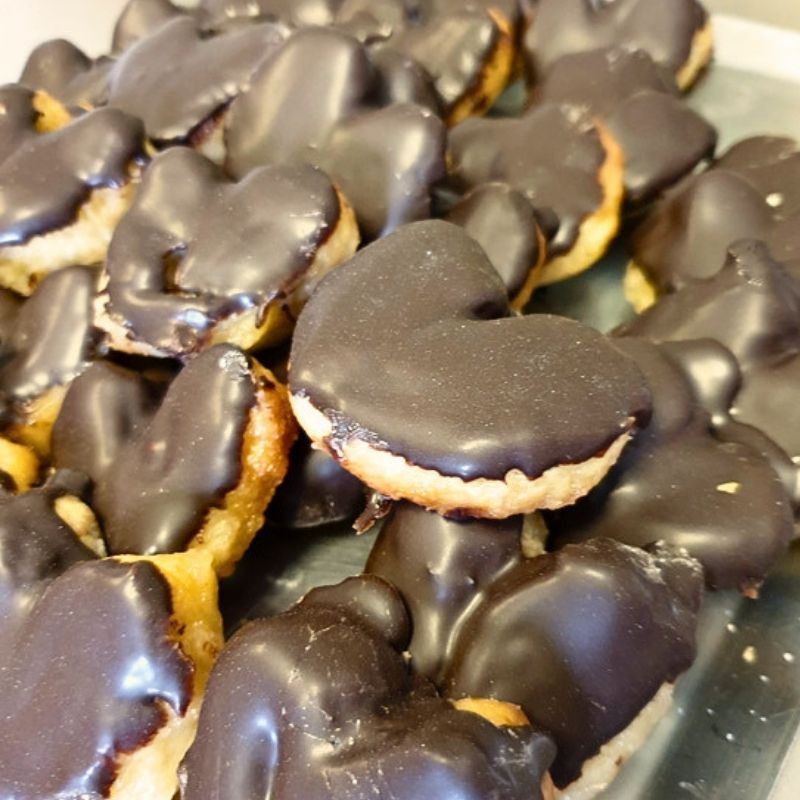 Mini palmeritas artesanas de chocolate